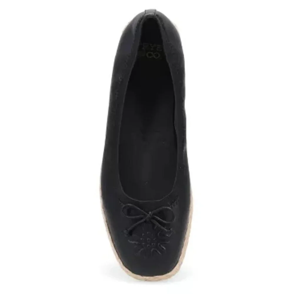 Frye And Co Willow Ballet Flat Black Espadrille Slip On Women 9.5, 11